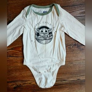 Baby Gap The Child Onesie sz 12-18 months cream and green